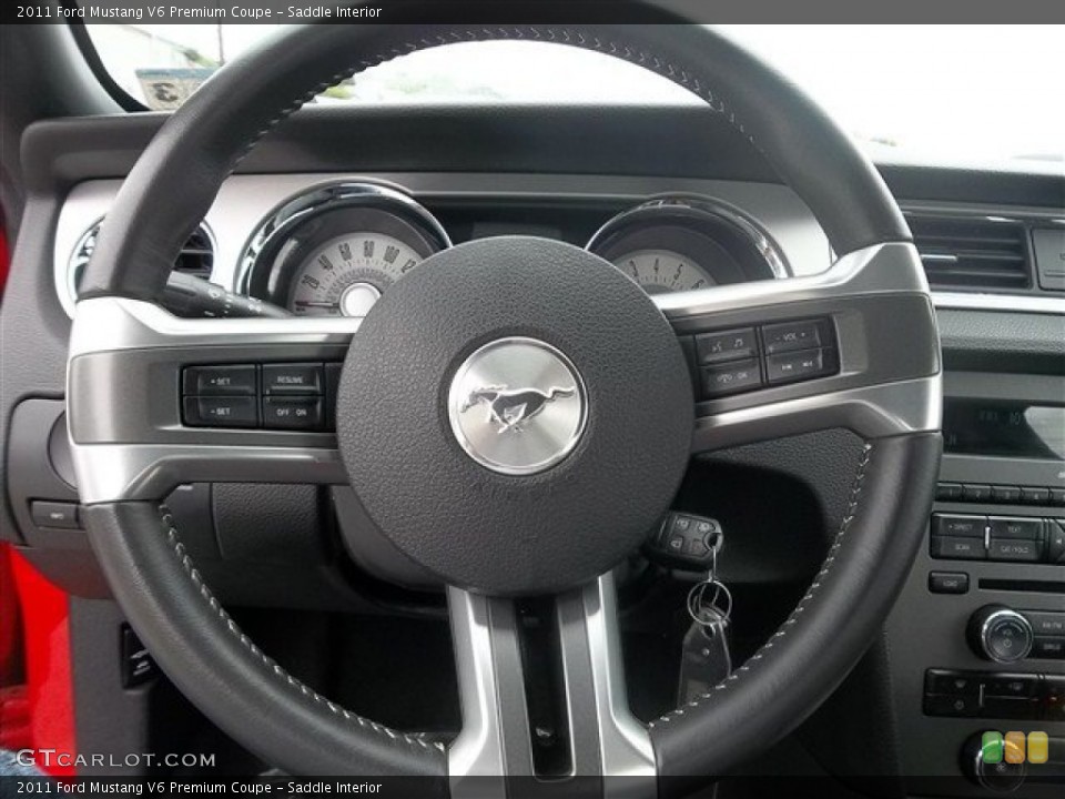 Saddle Interior Steering Wheel for the 2011 Ford Mustang V6 Premium Coupe #71198089