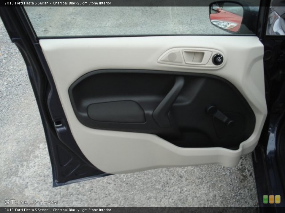 Charcoal Black/Light Stone Interior Door Panel for the 2013 Ford Fiesta S Sedan #71204149