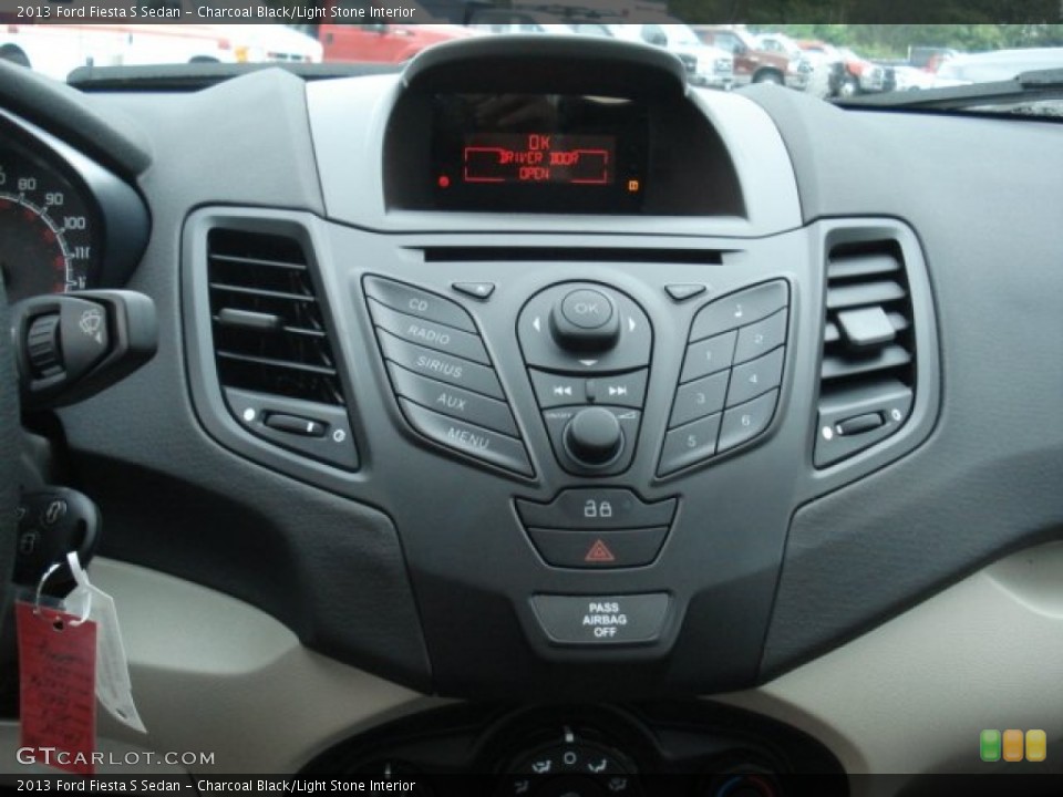 Charcoal Black/Light Stone Interior Controls for the 2013 Ford Fiesta S Sedan #71204185