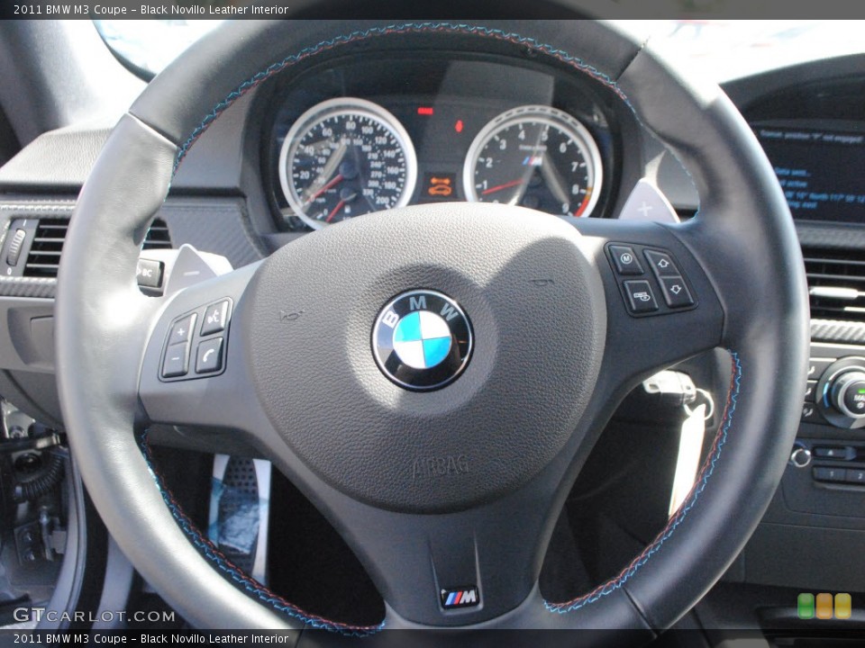 Black Novillo Leather Interior Steering Wheel for the 2011 BMW M3 Coupe #71206693