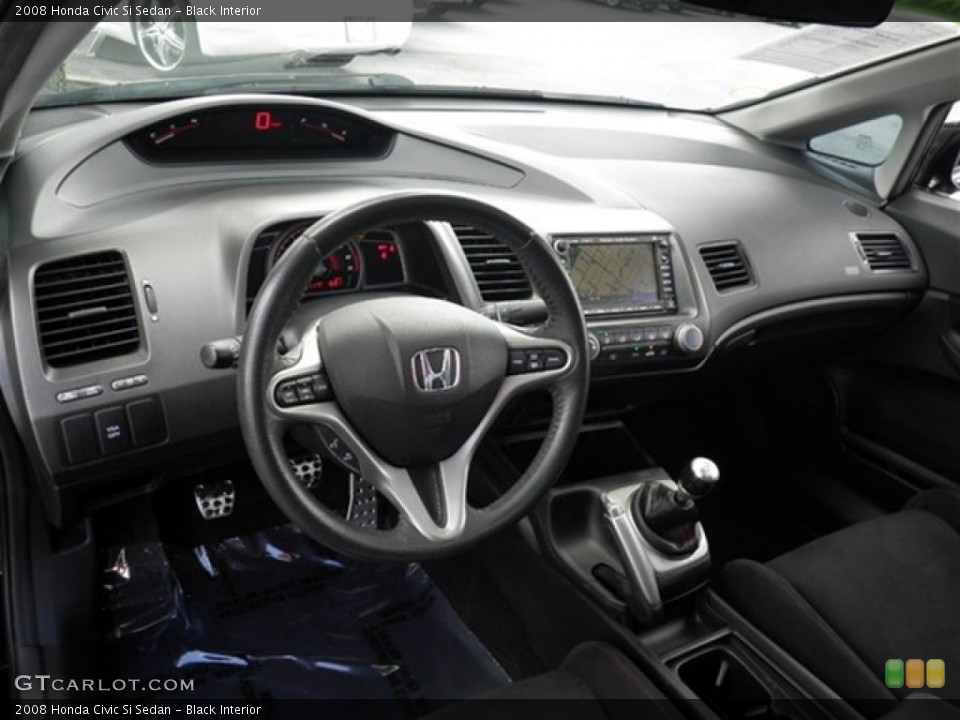 Black Interior Photo for the 2008 Honda Civic Si Sedan #71208190