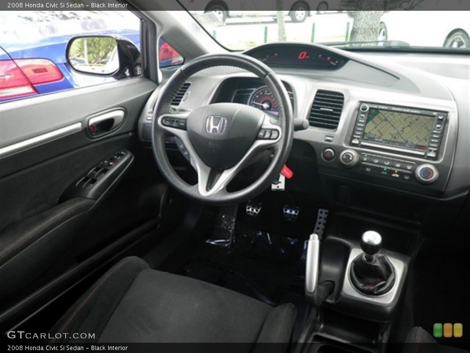Black Interior Dashboard for the 2008 Honda Civic Si Sedan #71208199