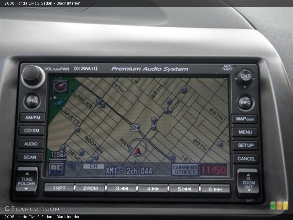 Black Interior Navigation for the 2008 Honda Civic Si Sedan #71208253