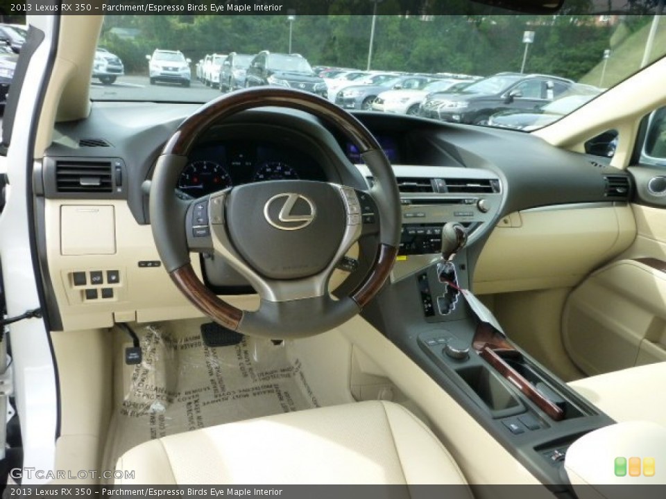 Parchment/Espresso Birds Eye Maple Interior Prime Interior for the 2013 Lexus RX 350 #71211160