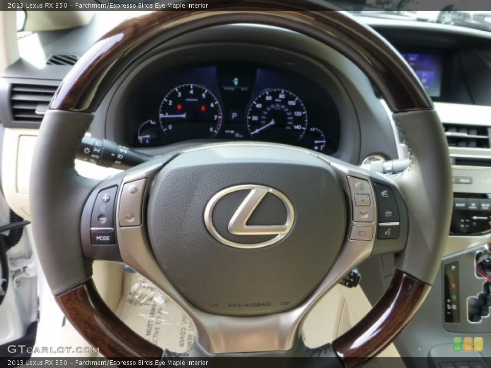 Parchment/Espresso Birds Eye Maple Interior Steering Wheel for the 2013 Lexus RX 350 #71211184