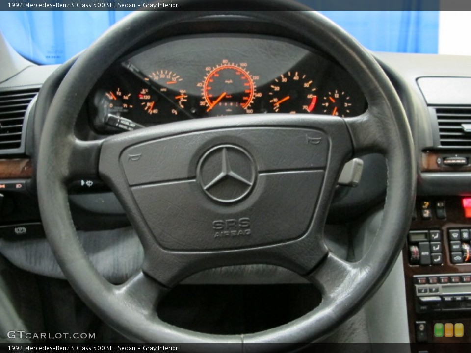 Gray Interior Steering Wheel for the 1992 Mercedes-Benz S Class 500 SEL Sedan #71212498
