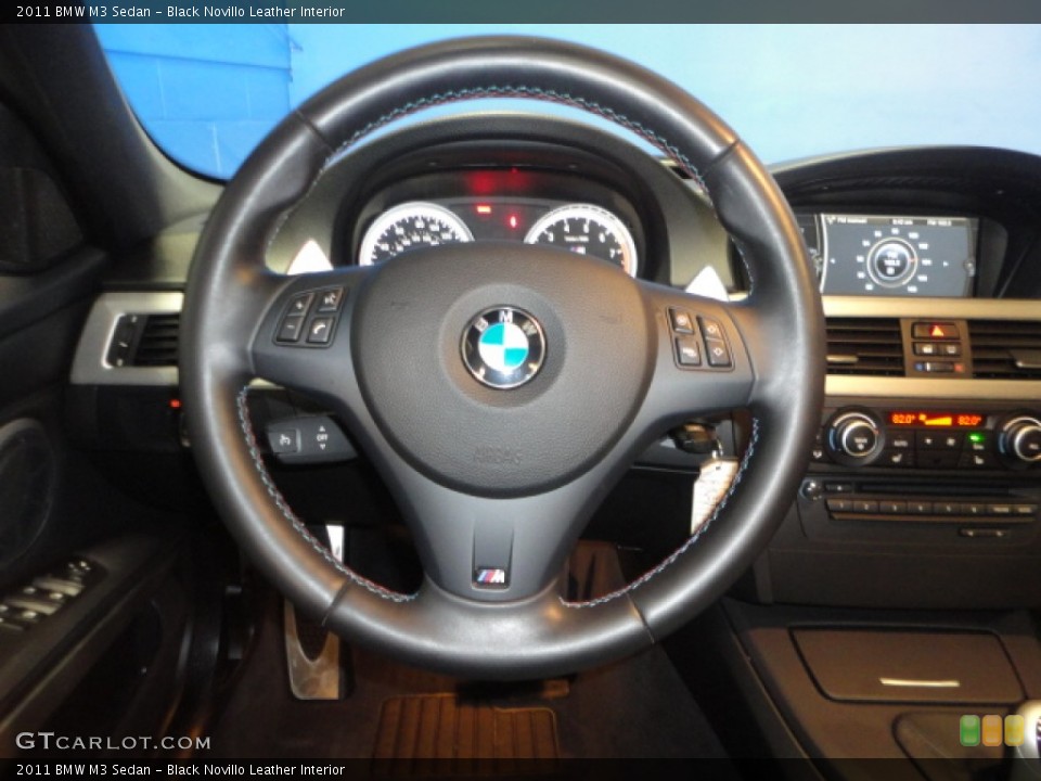 Black Novillo Leather Interior Steering Wheel for the 2011 BMW M3 Sedan #71214991