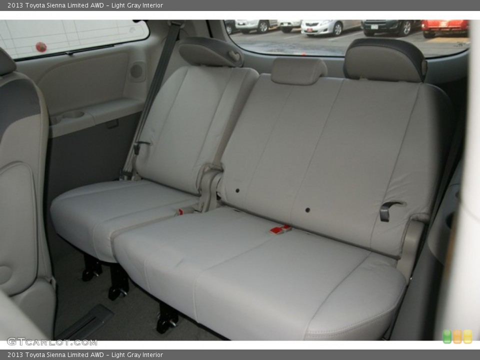 Light Gray Interior Rear Seat for the 2013 Toyota Sienna Limited AWD #71217559