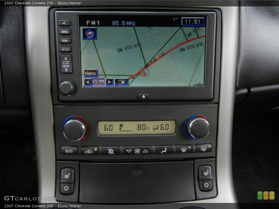 Ebony Interior Navigation for the 2007 Chevrolet Corvette Z06 #71218895