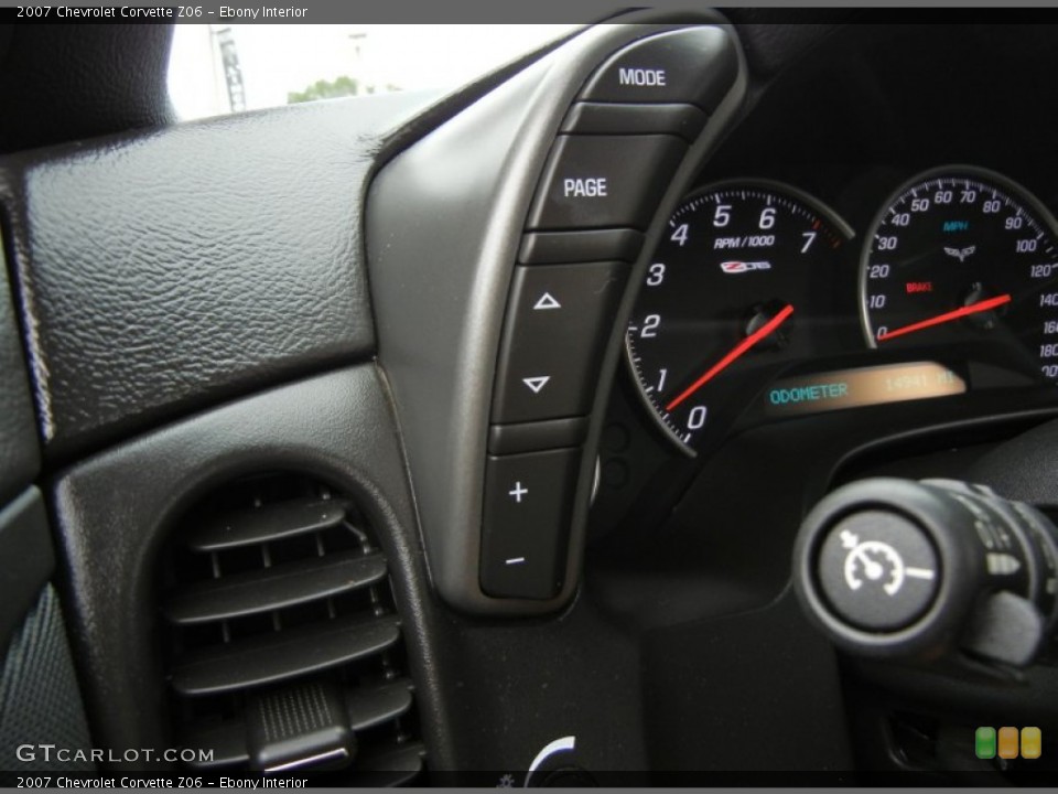 Ebony Interior Controls for the 2007 Chevrolet Corvette Z06 #71218930