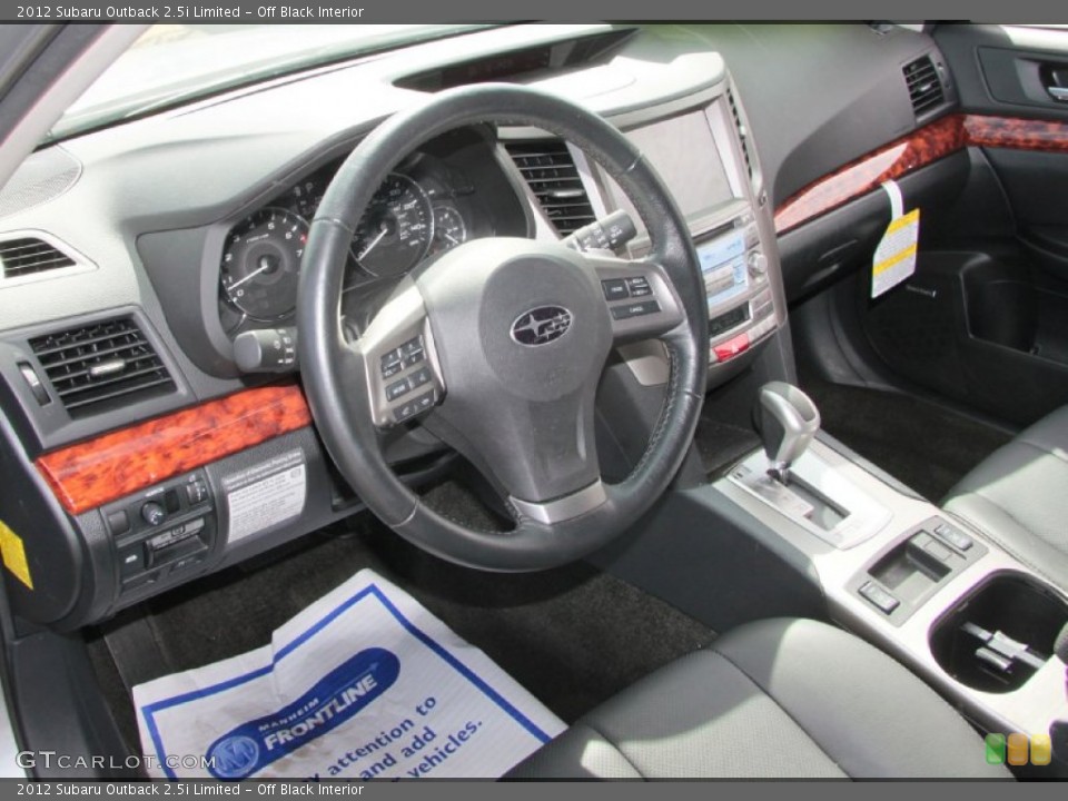 Off Black Interior Photo for the 2012 Subaru Outback 2.5i Limited #71221243