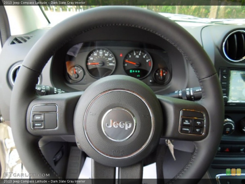 Dark Slate Gray Interior Steering Wheel for the 2013 Jeep Compass Latitude #71221810