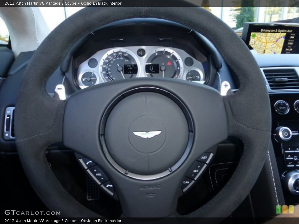 Obsidian Black Interior Steering Wheel for the 2012 Aston Martin V8 Vantage S Coupe #71222035