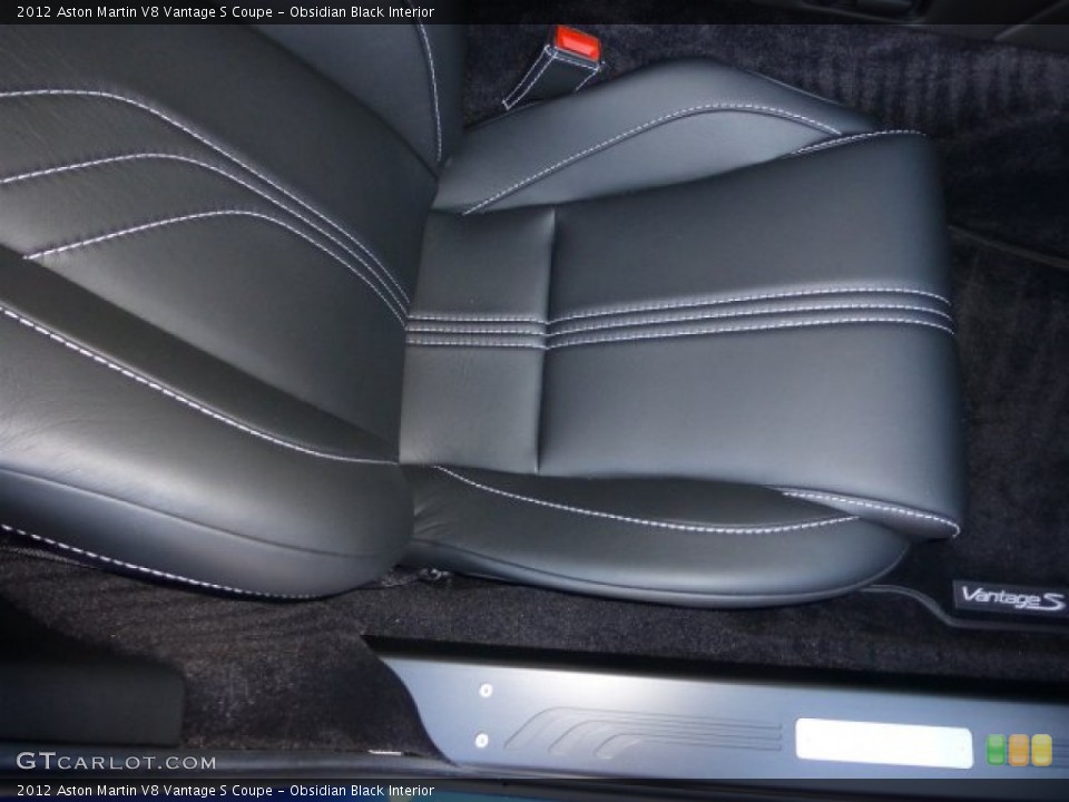 Obsidian Black Interior Front Seat for the 2012 Aston Martin V8 Vantage S Coupe #71222071