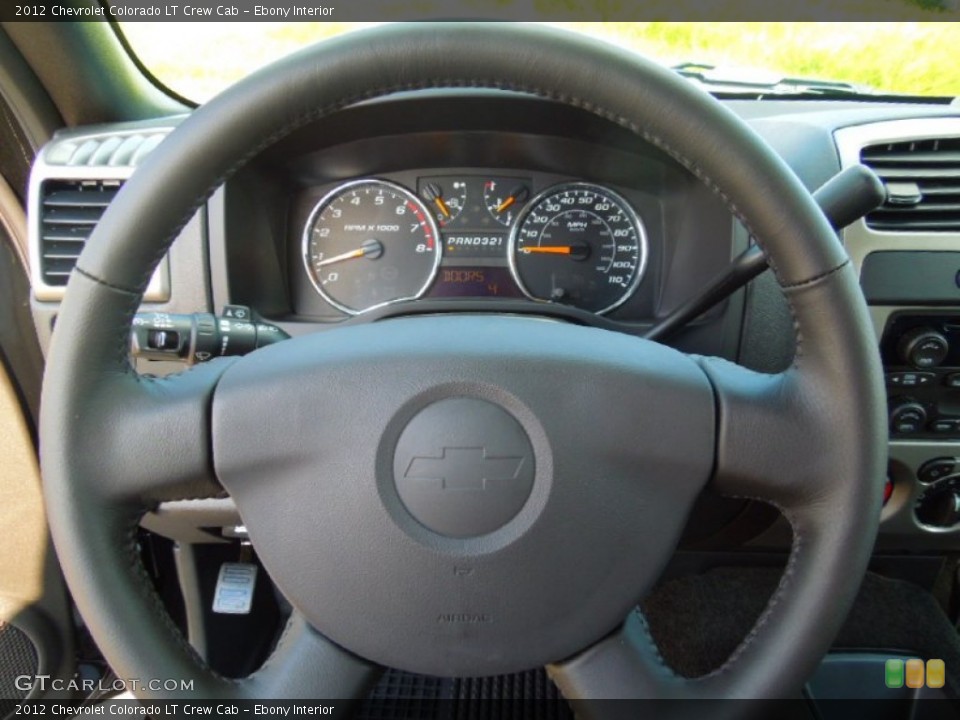 Ebony Interior Steering Wheel for the 2012 Chevrolet Colorado LT Crew Cab #71224833