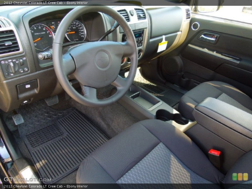 Ebony Interior Prime Interior for the 2012 Chevrolet Colorado LT Crew Cab #71224945
