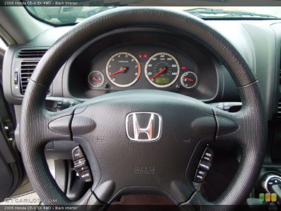 Black Interior Steering Wheel for the 2006 Honda CR-V EX 4WD #71226036