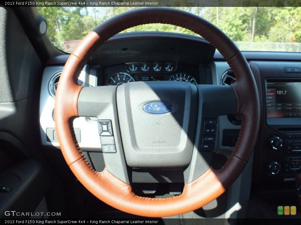 King Ranch Chaparral Leather Interior Steering Wheel for the 2013 Ford F150 King Ranch SuperCrew 4x4 #71233233