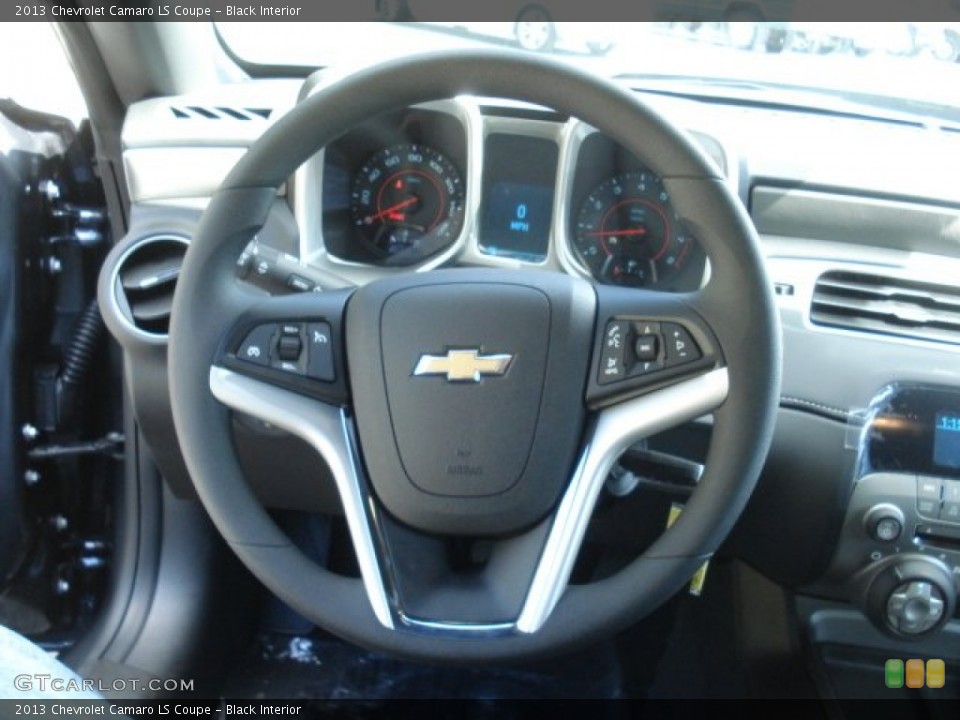 Black Interior Steering Wheel for the 2013 Chevrolet Camaro LS Coupe #71233953