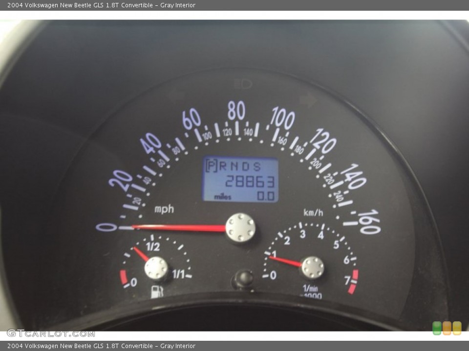 Gray Interior Gauges for the 2004 Volkswagen New Beetle GLS 1.8T Convertible #71242090