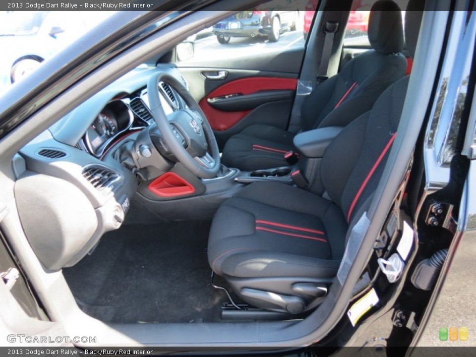 Black/Ruby Red Interior Photo for the 2013 Dodge Dart Rallye #71242526