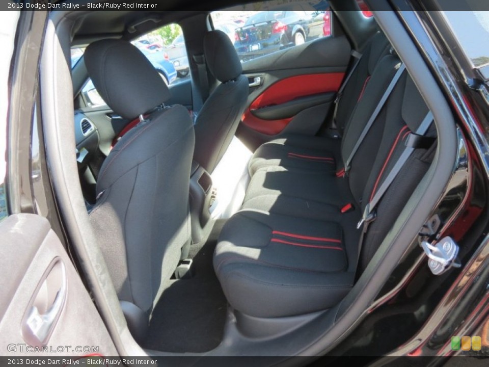 Black/Ruby Red Interior Rear Seat for the 2013 Dodge Dart Rallye #71242537