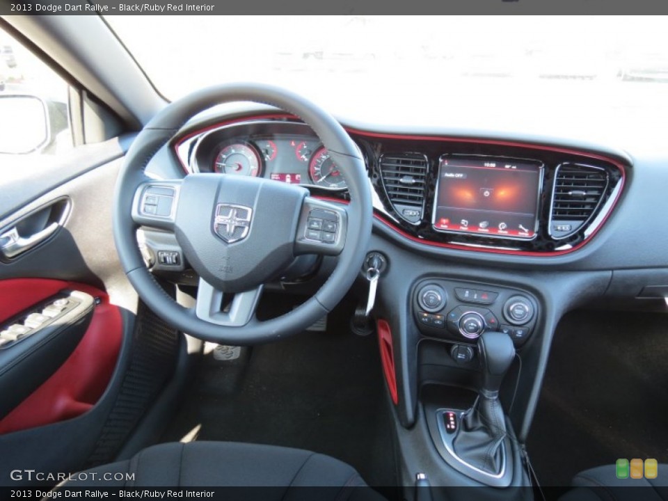 Black/Ruby Red Interior Dashboard for the 2013 Dodge Dart Rallye #71242570