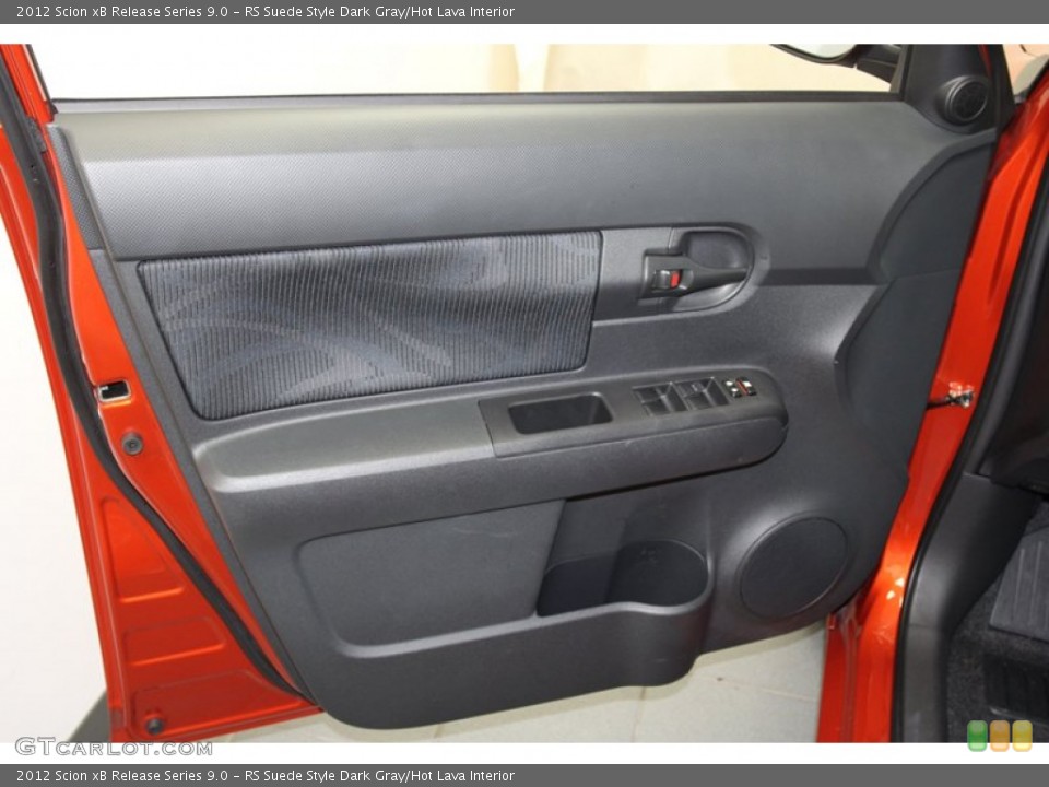 RS Suede Style Dark Gray/Hot Lava Interior Door Panel for the 2012 Scion xB Release Series 9.0 #71242954