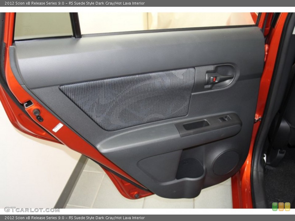 RS Suede Style Dark Gray/Hot Lava Interior Door Panel for the 2012 Scion xB Release Series 9.0 #71243086