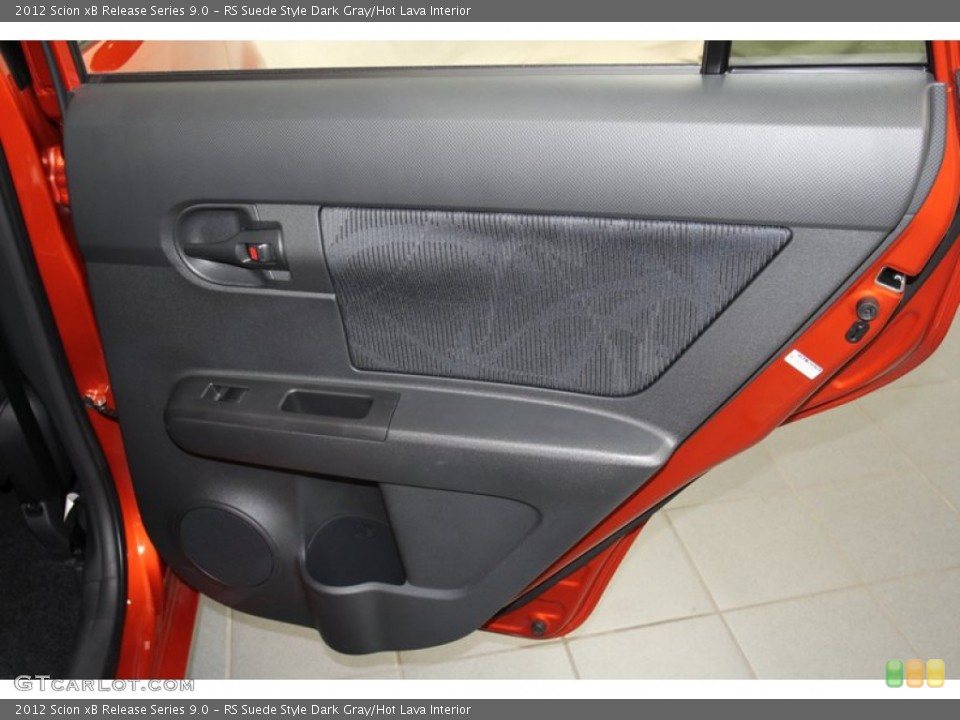 RS Suede Style Dark Gray/Hot Lava Interior Door Panel for the 2012 Scion xB Release Series 9.0 #71243125