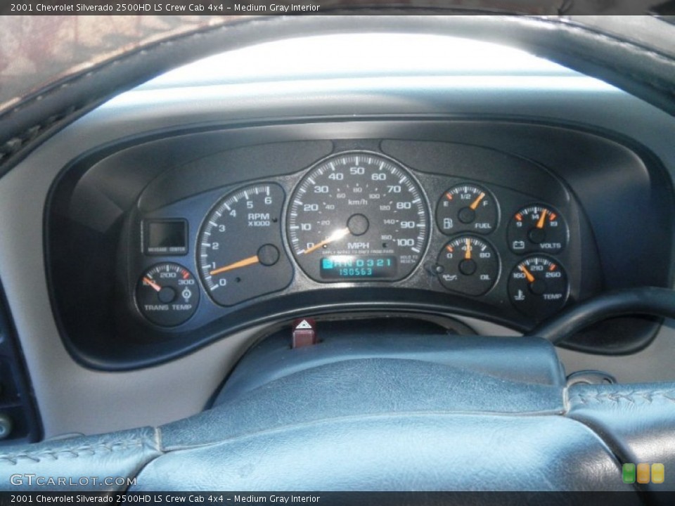 Medium Gray Interior Gauges for the 2001 Chevrolet Silverado 2500HD LS Crew Cab 4x4 #71248484