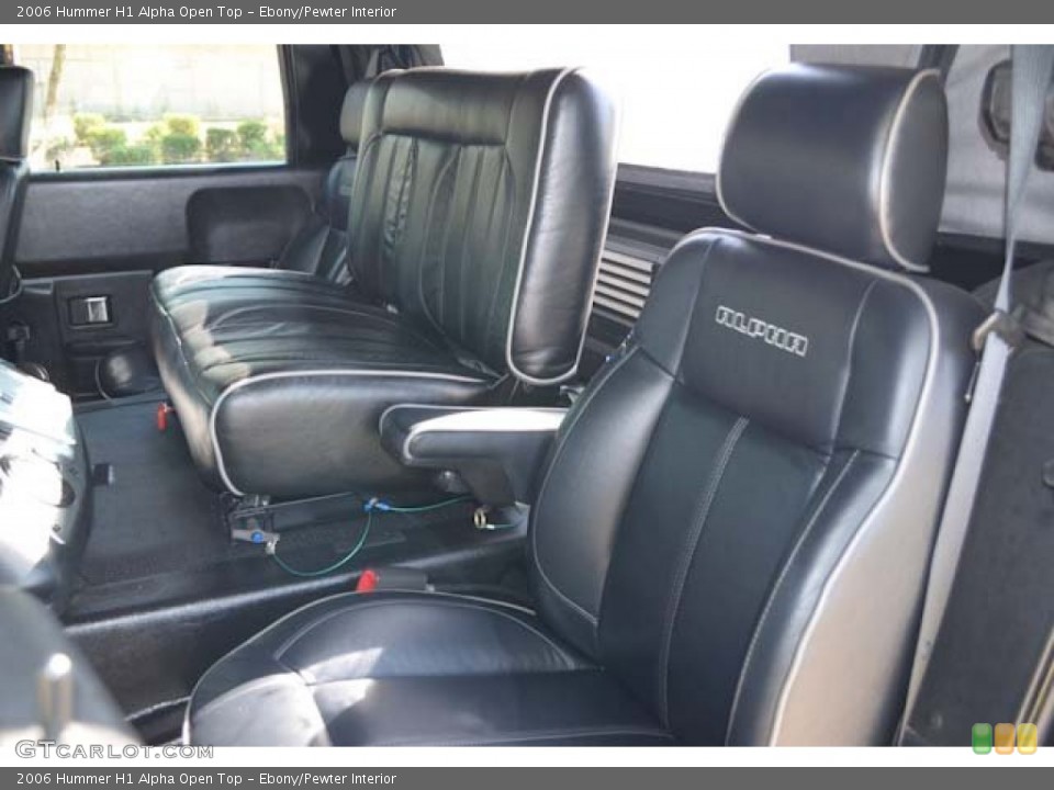 Ebony Pewter Interior Rear Seat For The 2006 Hummer H1 Alpha