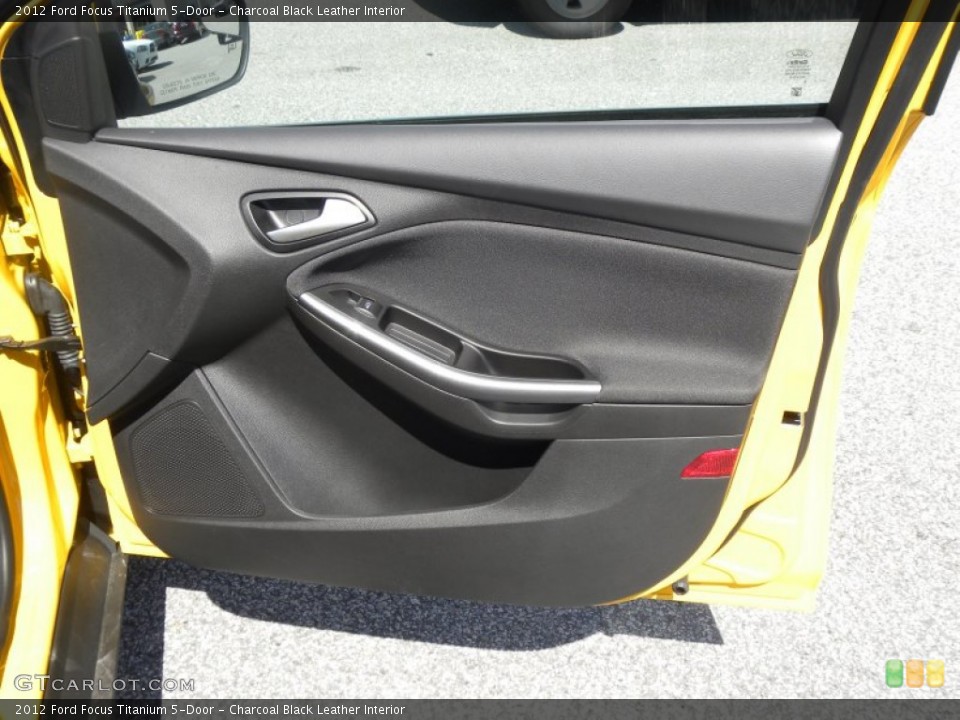 Charcoal Black Leather Interior Door Panel for the 2012 Ford Focus Titanium 5-Door #71256978