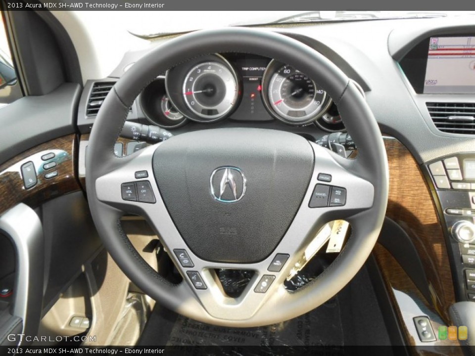 Ebony Interior Steering Wheel for the 2013 Acura MDX SH-AWD Technology #71258031