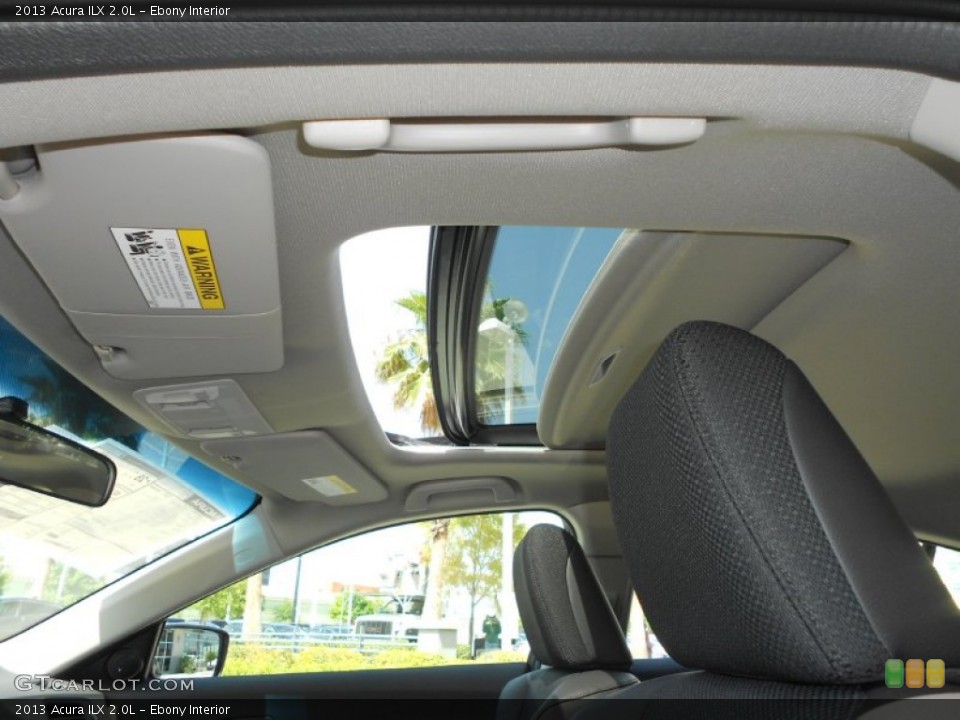 Ebony Interior Sunroof for the 2013 Acura ILX 2.0L #71258518