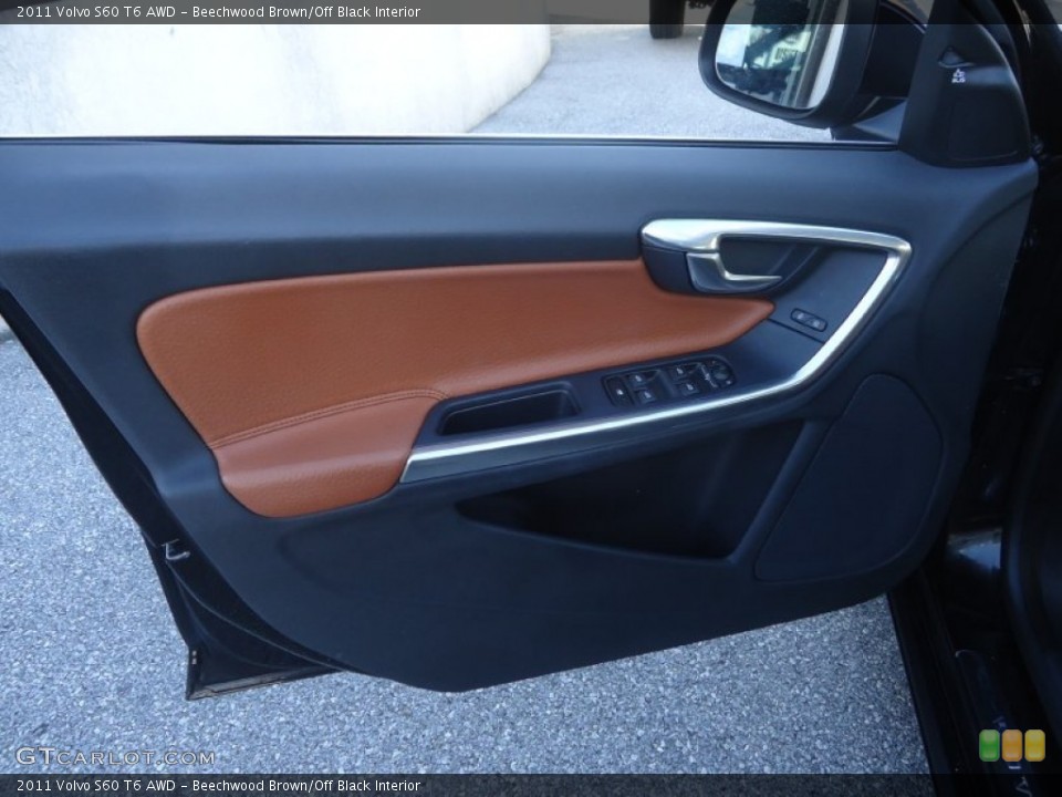 Beechwood Brown/Off Black Interior Door Panel for the 2011 Volvo S60 T6 AWD #71259544