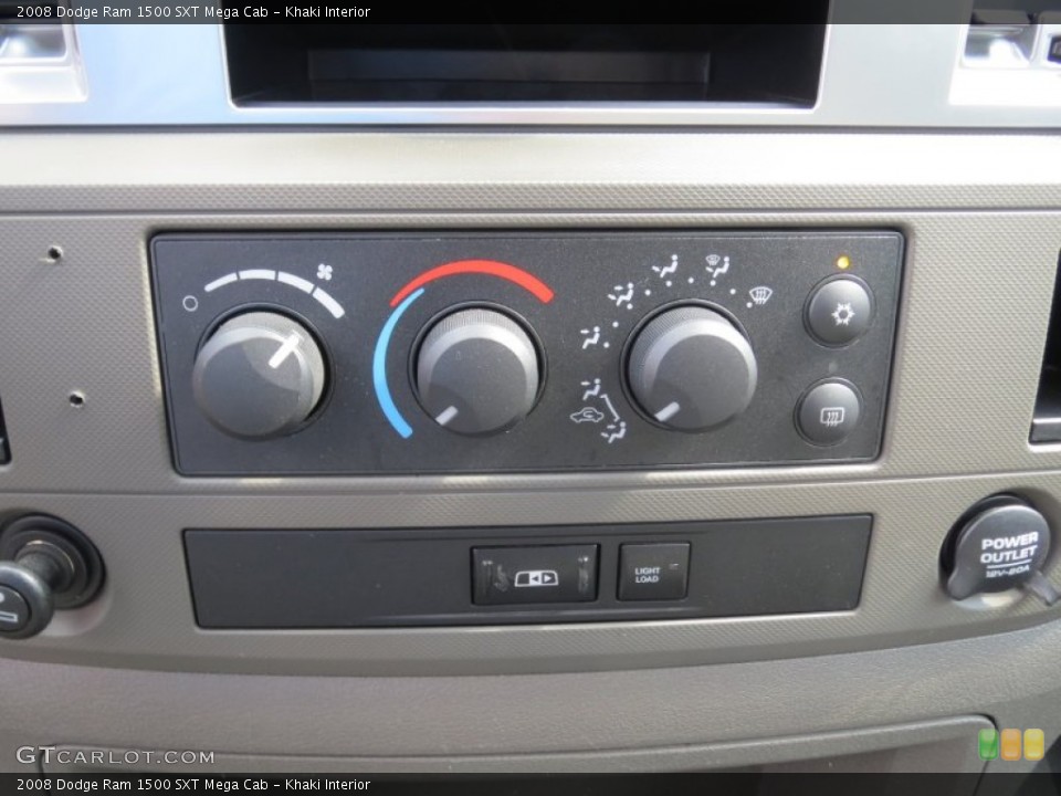 Khaki Interior Controls for the 2008 Dodge Ram 1500 SXT Mega Cab #71260525