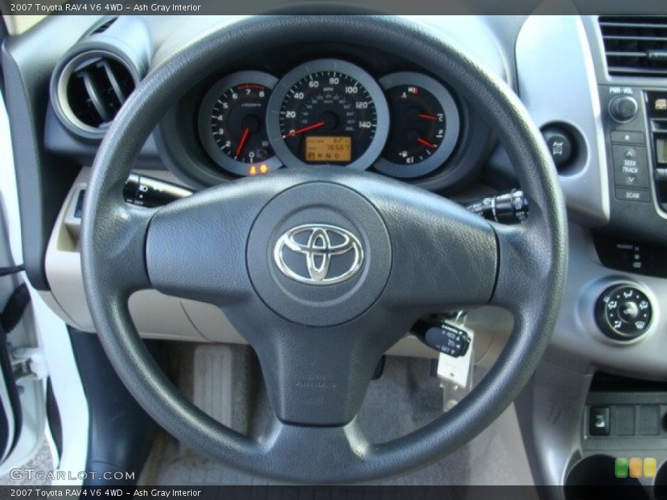 Ash Gray Interior Steering Wheel for the 2007 Toyota RAV4 V6 4WD #71261101