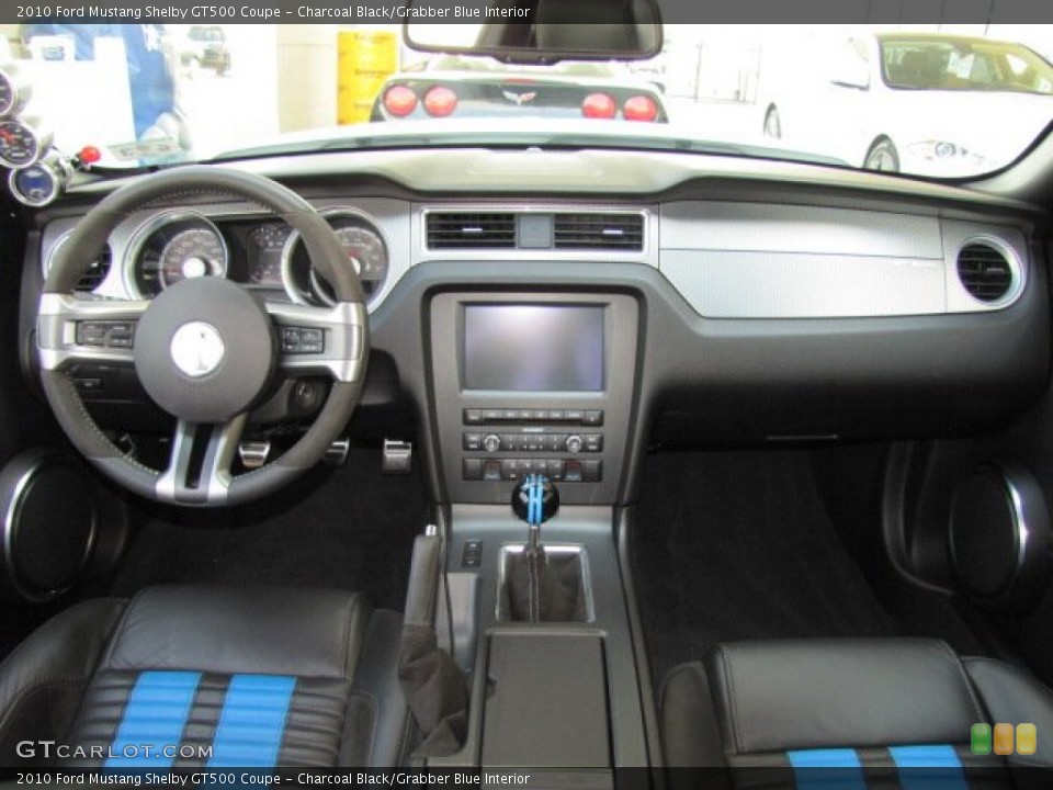Charcoal Black/Grabber Blue Interior Dashboard for the 2010 Ford Mustang Shelby GT500 Coupe #71262598