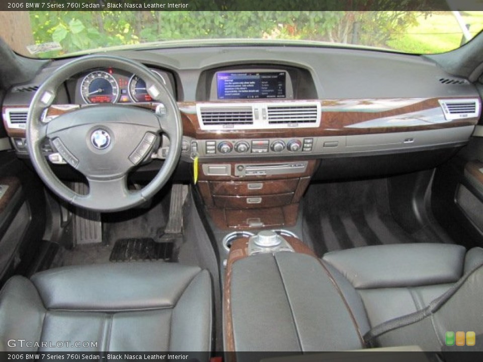 Black Nasca Leather Interior Dashboard for the 2006 BMW 7 Series 760i Sedan #71263978