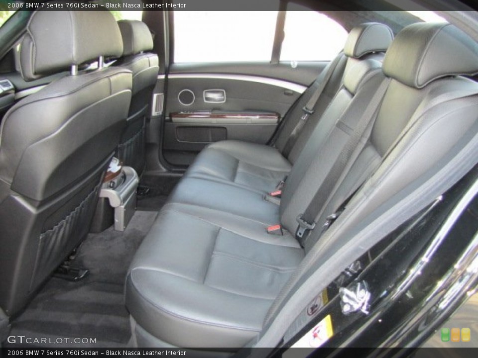 Black Nasca Leather Interior Rear Seat for the 2006 BMW 7 Series 760i Sedan #71263987