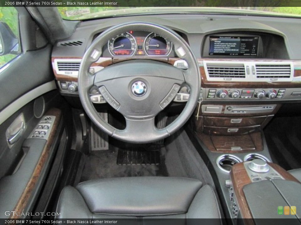 Black Nasca Leather Interior Dashboard for the 2006 BMW 7 Series 760i Sedan #71264068