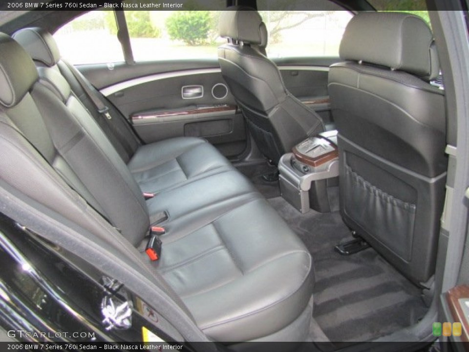 Black Nasca Leather Interior Rear Seat for the 2006 BMW 7 Series 760i Sedan #71264200