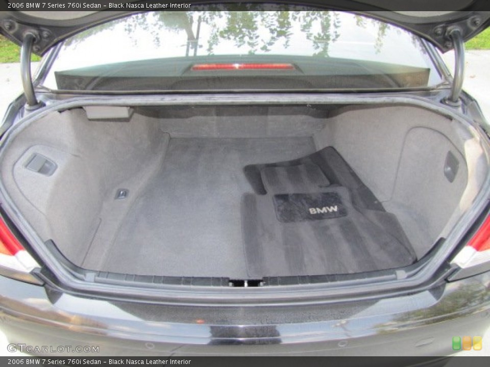 Black Nasca Leather Interior Trunk for the 2006 BMW 7 Series 760i Sedan #71264227