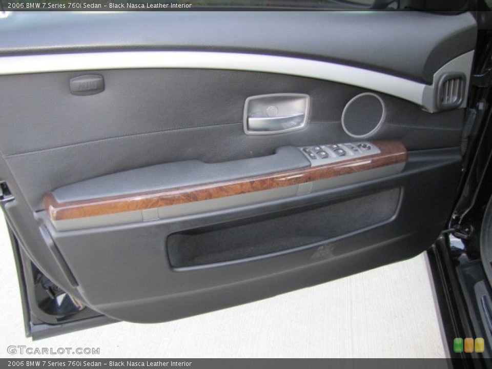 Black Nasca Leather Interior Door Panel for the 2006 BMW 7 Series 760i Sedan #71264359