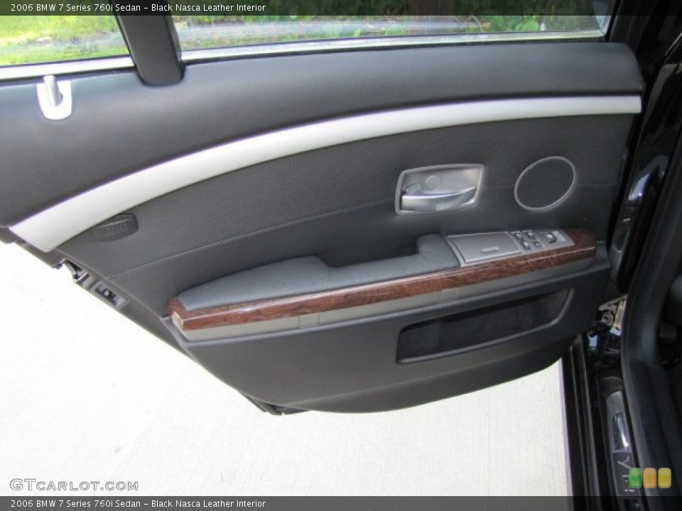 Black Nasca Leather Interior Door Panel for the 2006 BMW 7 Series 760i Sedan #71264362
