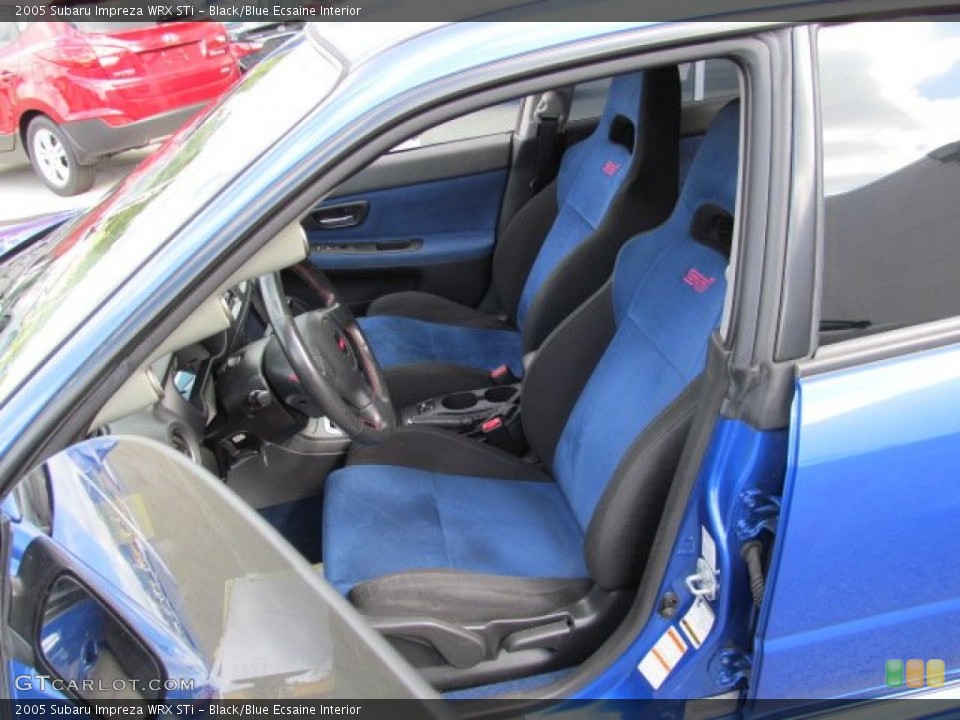 Black/Blue Ecsaine Interior Photo for the 2005 Subaru Impreza WRX STi #71264521