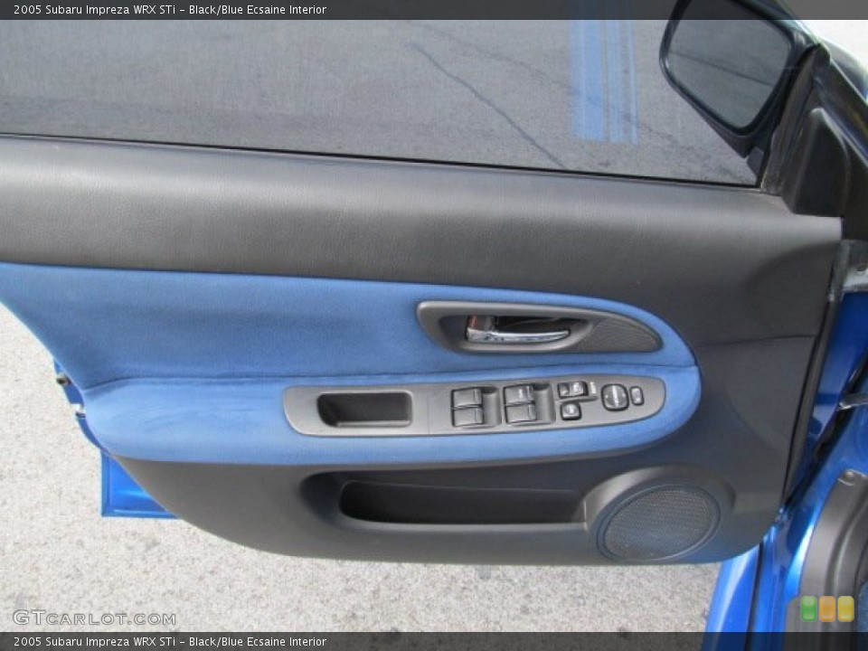 Black/Blue Ecsaine Interior Door Panel for the 2005 Subaru Impreza WRX STi #71264539