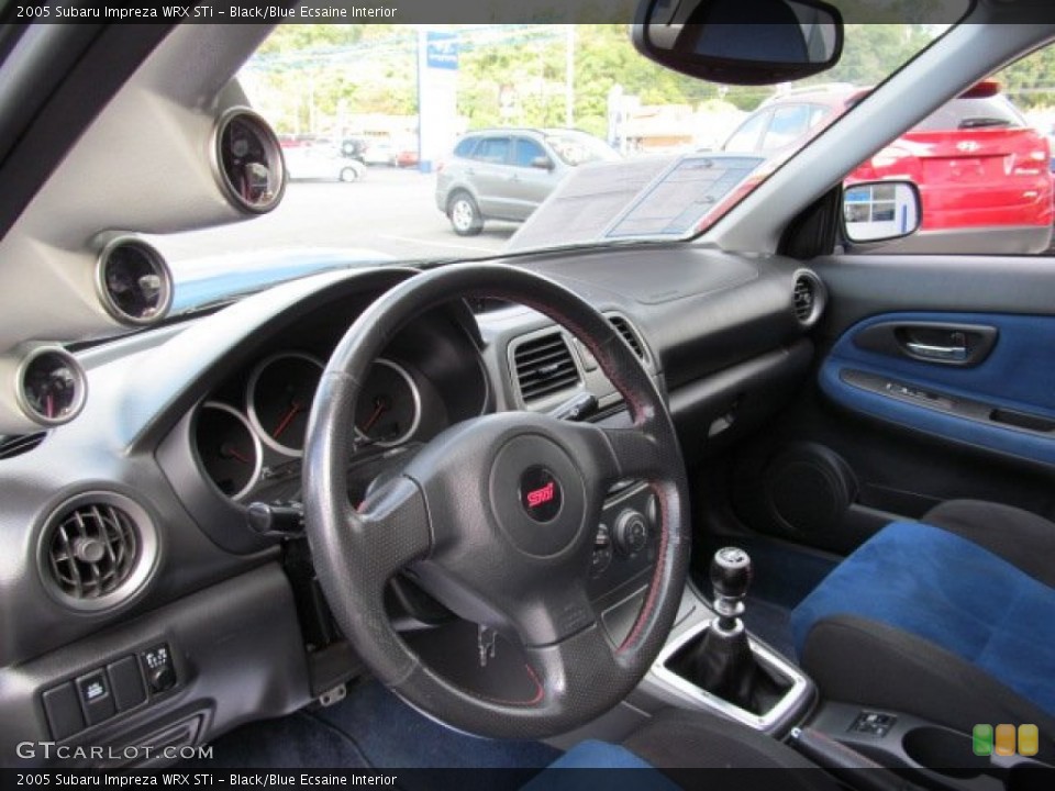 Black/Blue Ecsaine Interior Photo for the 2005 Subaru Impreza WRX STi #71264548