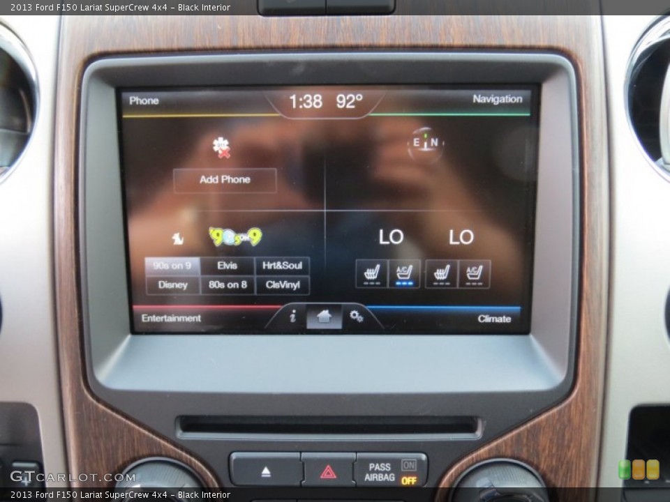 Black Interior Controls for the 2013 Ford F150 Lariat SuperCrew 4x4 #71265094